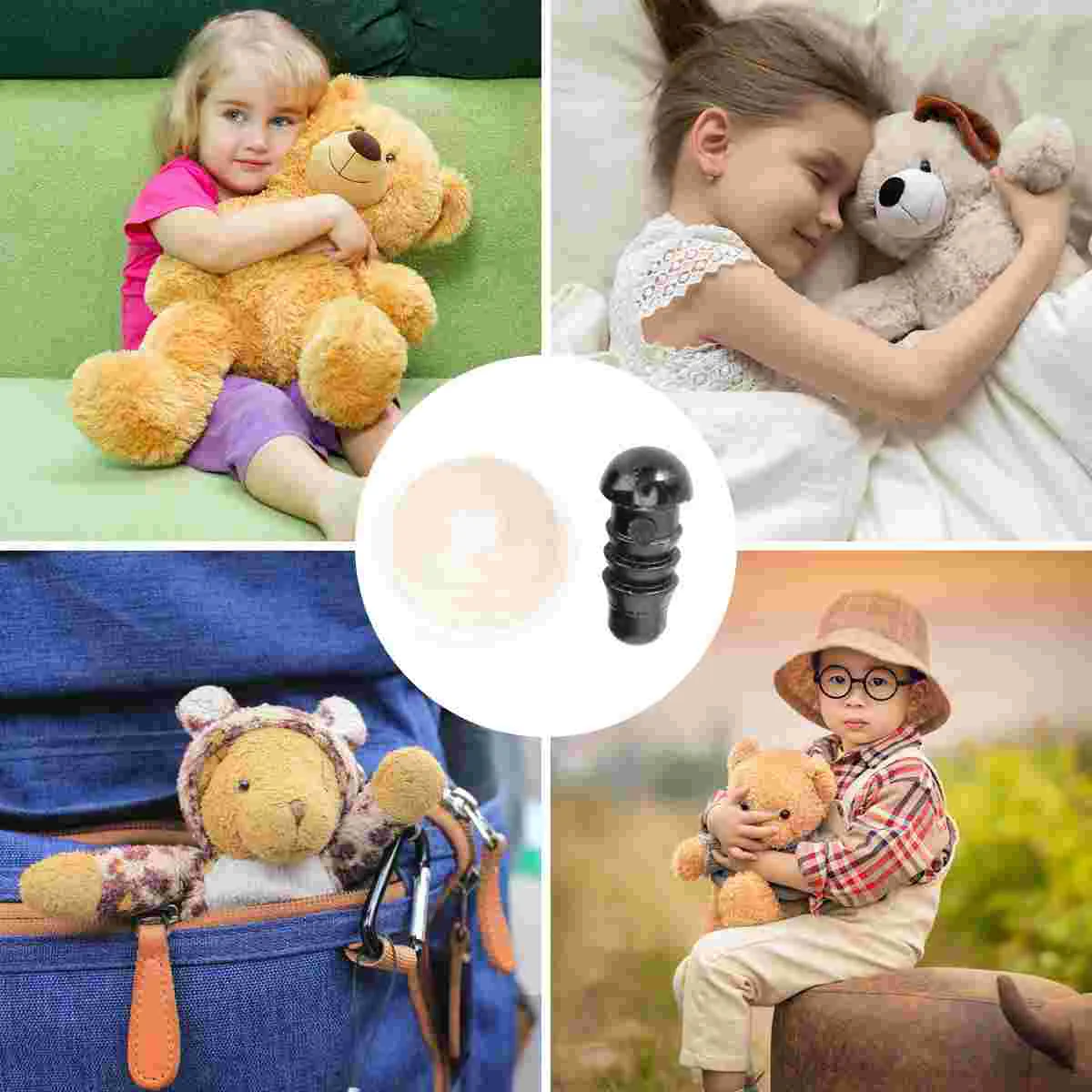 

100PCS Eyes Gasket Set DIY Plush Bear Puppet Eyes with Washers Body Replacement Part for Children Kids 5mm