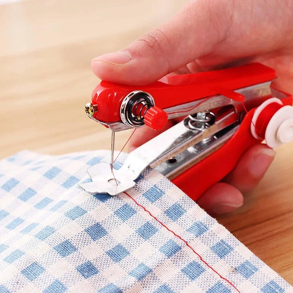 Portable Sewing Machine Small Handheld Multi Sewing Machine Household Simple Needlework Manual Crop Repair Clothes Fabric