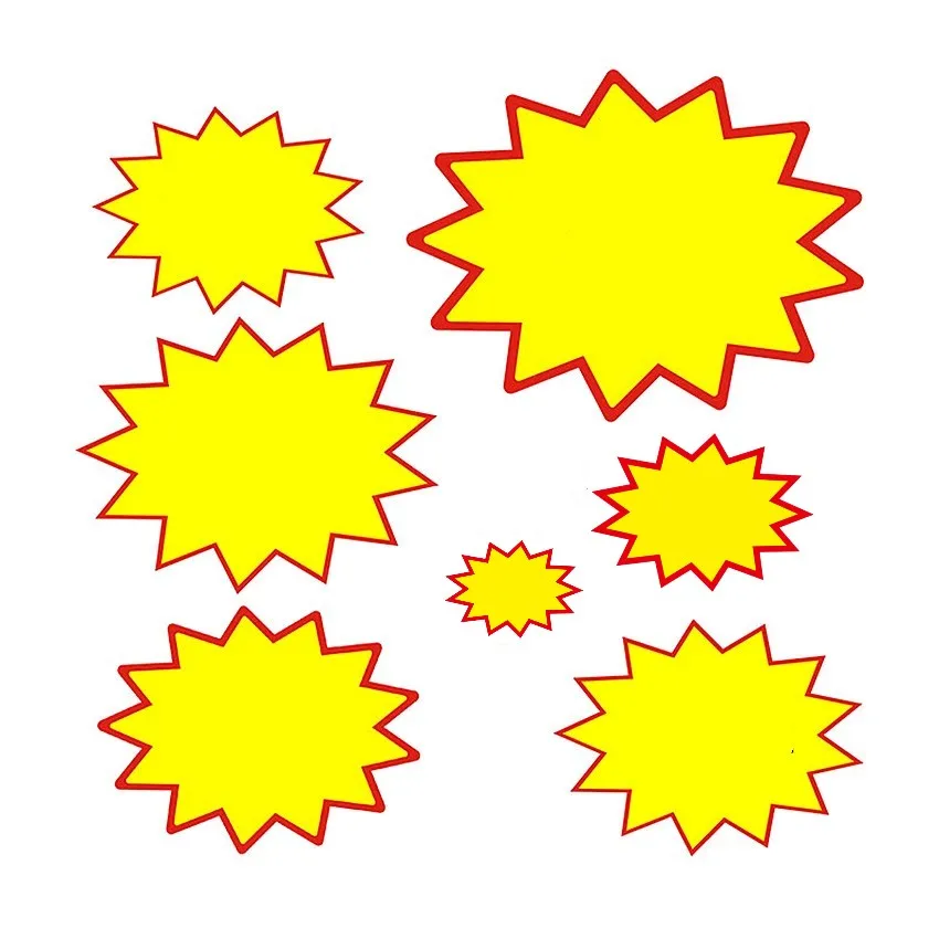 POP Explosion Poster Promotions Sale Paper Card Board Price Label Tag Signage Store Display Advertising 200pcs erasable price tag