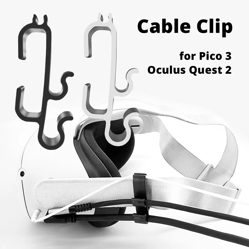 Buckle Clip for Oculus Quest 2 Link Cable Organizer Pico 3 Earphone Fixer ABS VR Headset Accessories