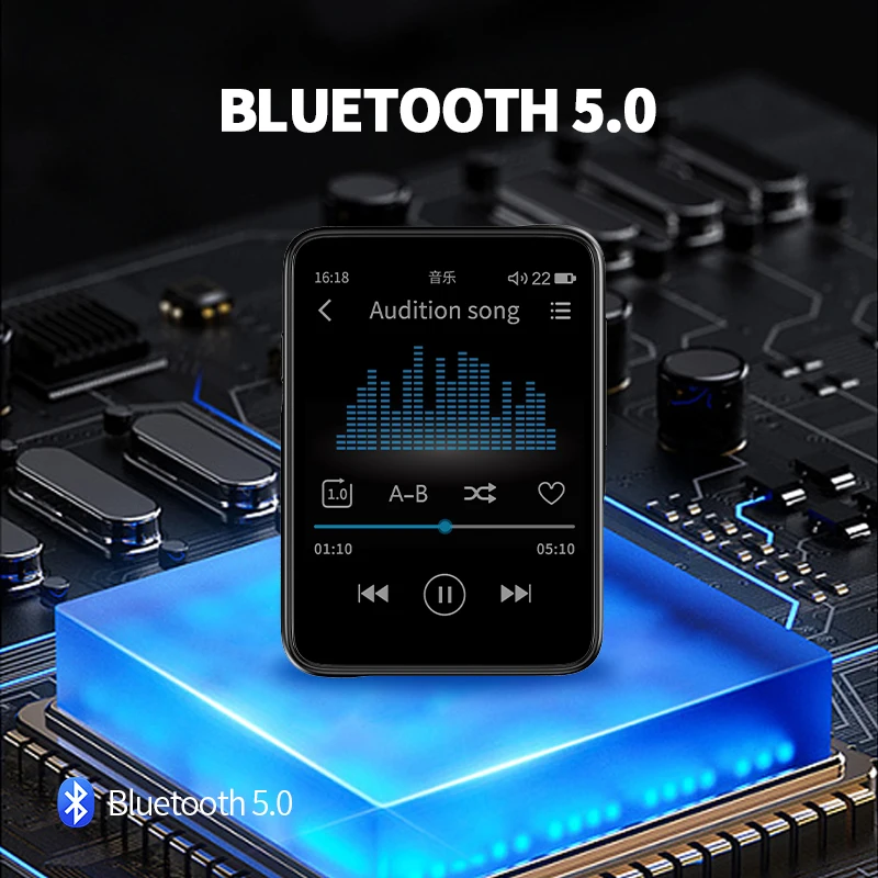 PHILIPS Original 2.4inch Screen FM 5.0 Bluetooth Mini MP3 Player