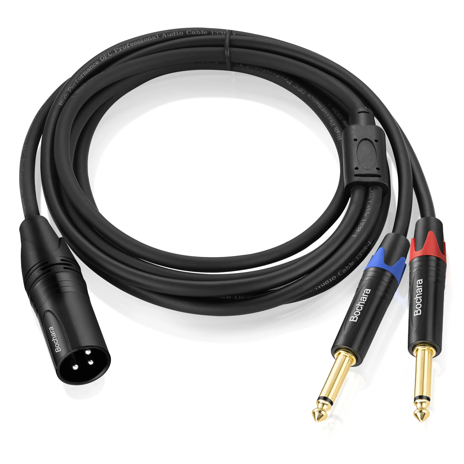 Bochara  XLR - 1/4 ġ TS 6.35mm  Y ø ̺  + ͼ 극̵ 