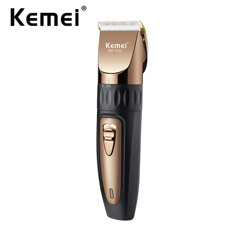 

Kemei Professional Hair Clippers Rechargeable Cordless Hair Beard Trimmer Family Haircut Machine with Adjustable Ceramic Blades