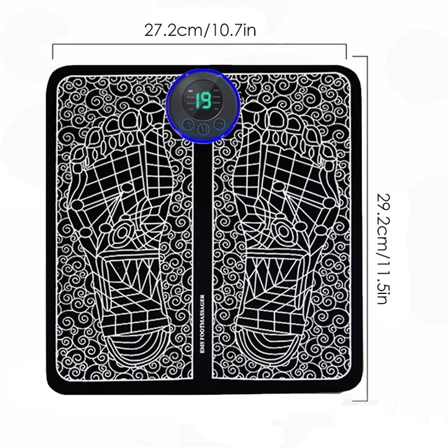 Electric USB Charging Foot Massage Mat Relaxes Foot Acupoint Massage Mat Improves Blood Circulation 8 Modes 19 Level Relaxation 6