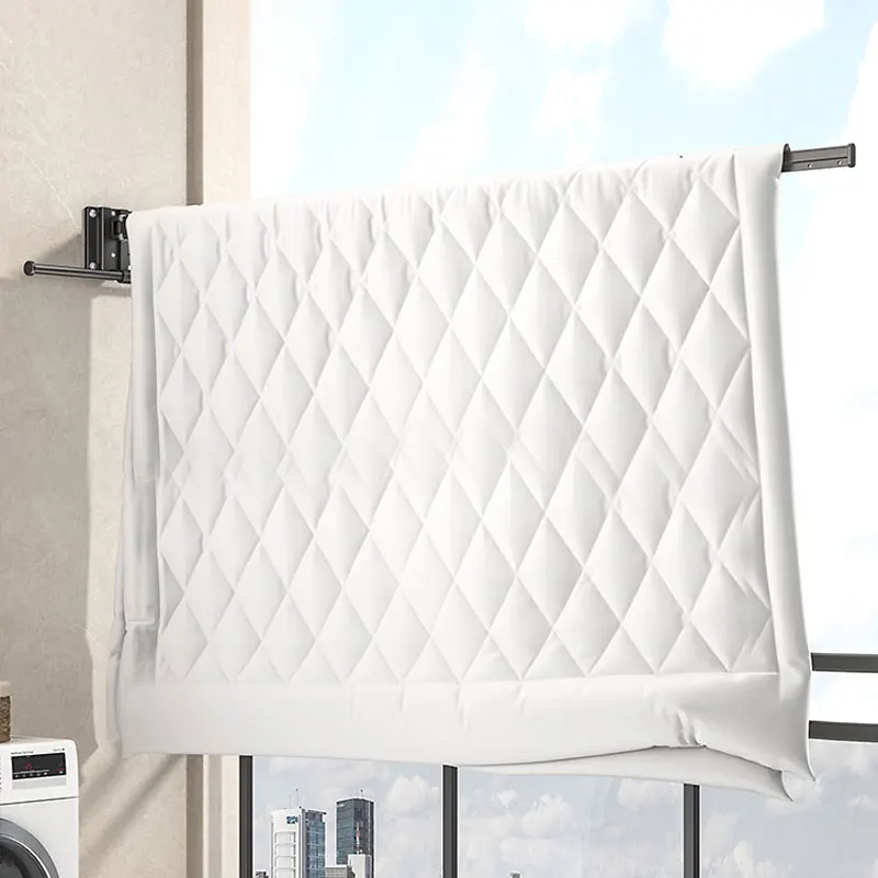 Clothes Drying Rack, Aluminum Alloy Folding Drying Rack, Wall-mounted Collapsible Drying Rack, Space Saver Clothes dryer 3