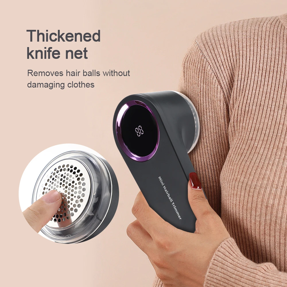 Electric Digital Display Lint Remover Rechargeable Pellet Fabric Shaver For Clothing Clothes Fluff Hair Balls Portable Remover 2