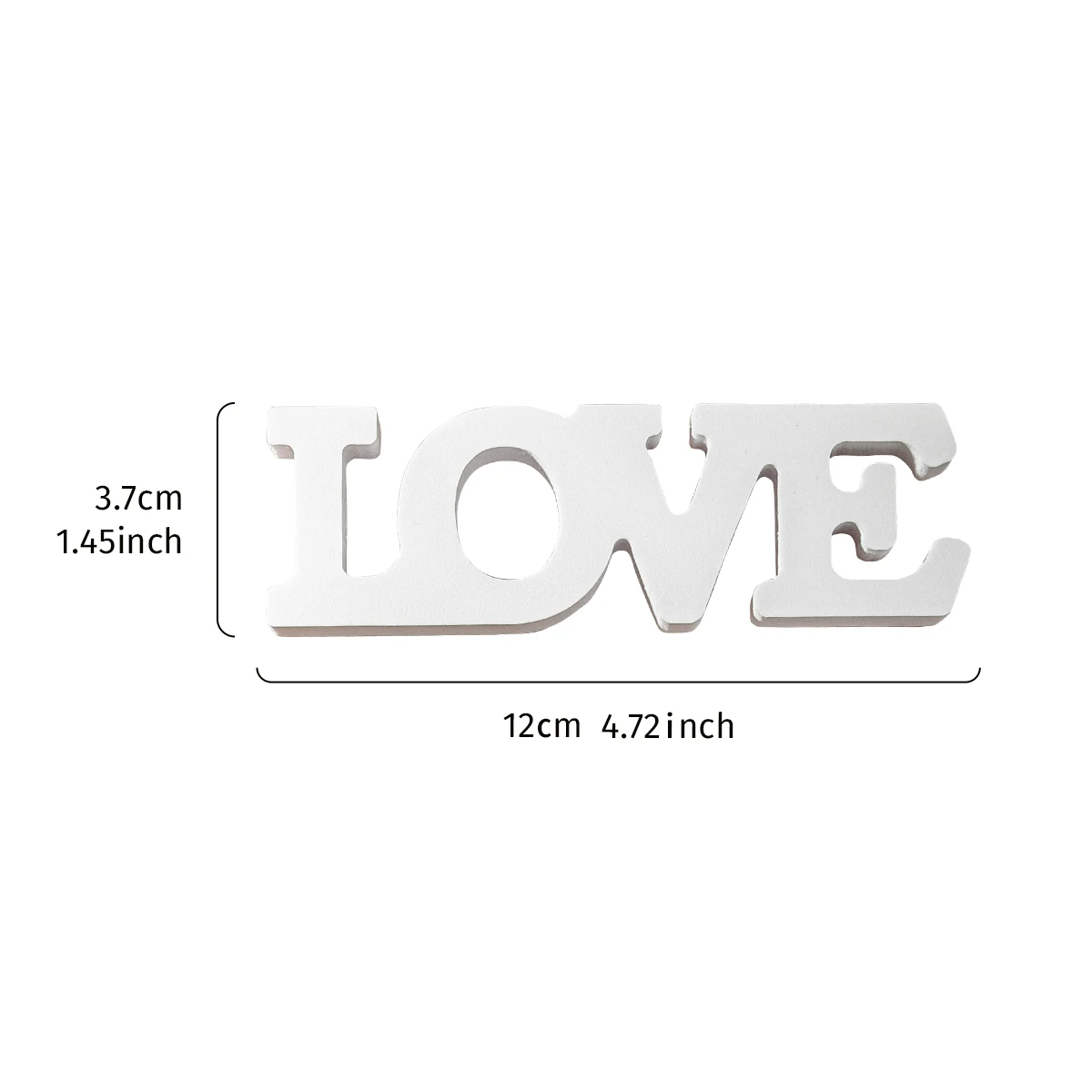 1PC, simple white LOVE desktop decorative item, Xuefu board material home decoration letter plate