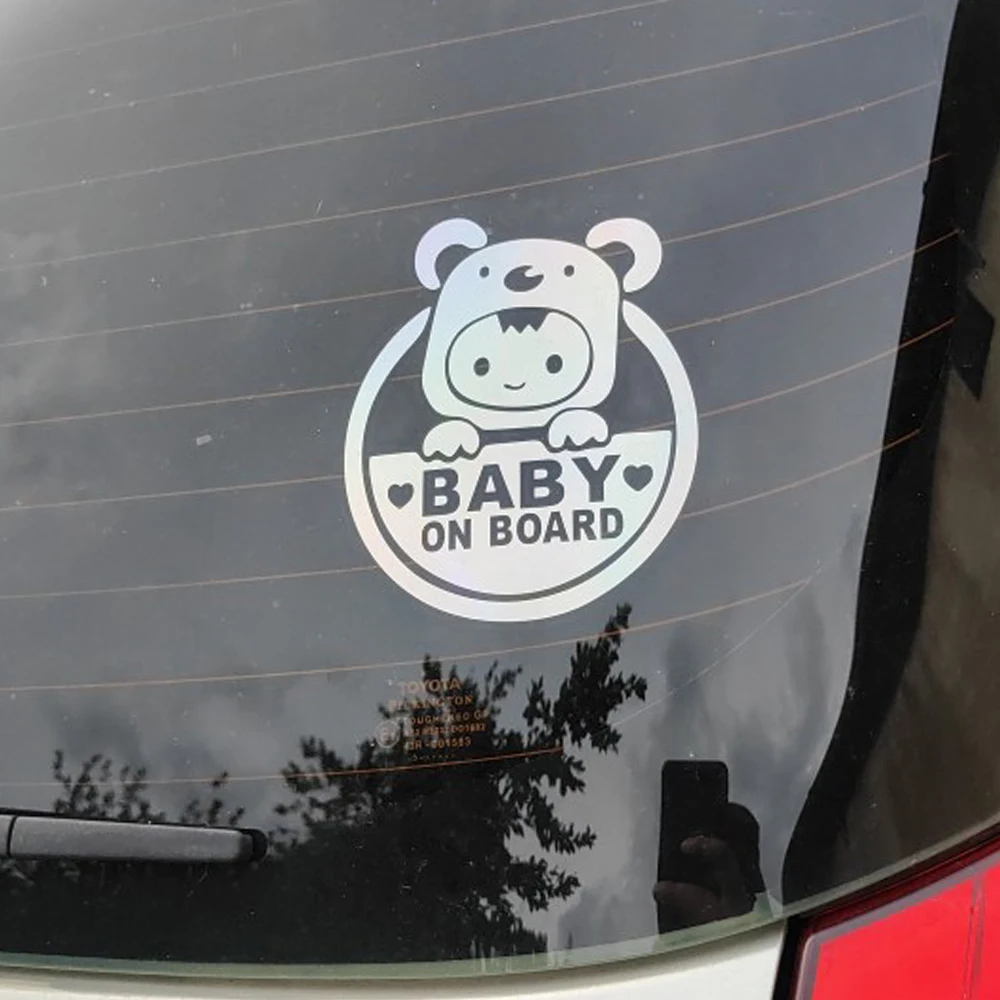 Baby On Board Reflective Car Motorcycle Decal Safety Warning Sticker For Windows