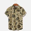 Men's Fashion Summer T-Shirts Hawaiian 3d Print Cozy Casual One Button Shirts Short Sleeve Beach Oversized Shirts 3