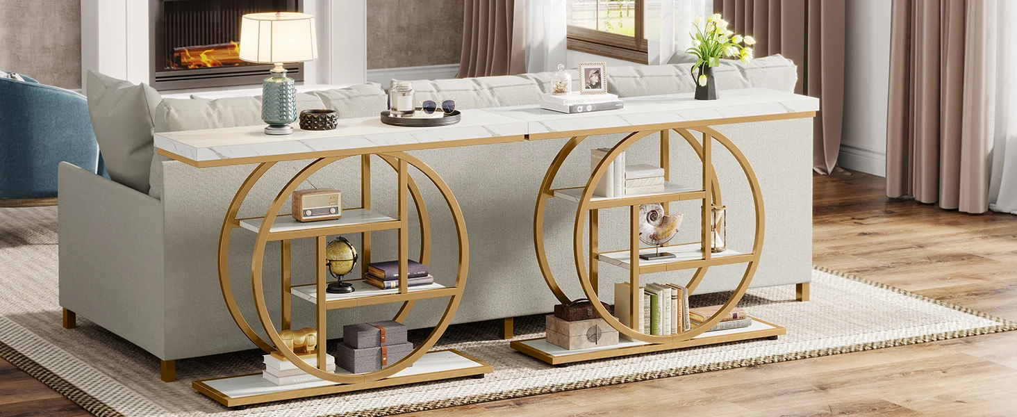 Narrow Wood Sofa,Foyer Table for Entrance, Living Room