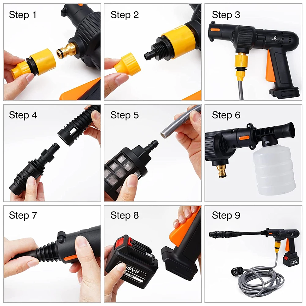 Buy Wholesale China Portable Wireless Auto Cleaning Foam Gun Car Wash Spray  Water Gun High Pressure Electric Car Washer & High Pressure Water Gun at  USD 34