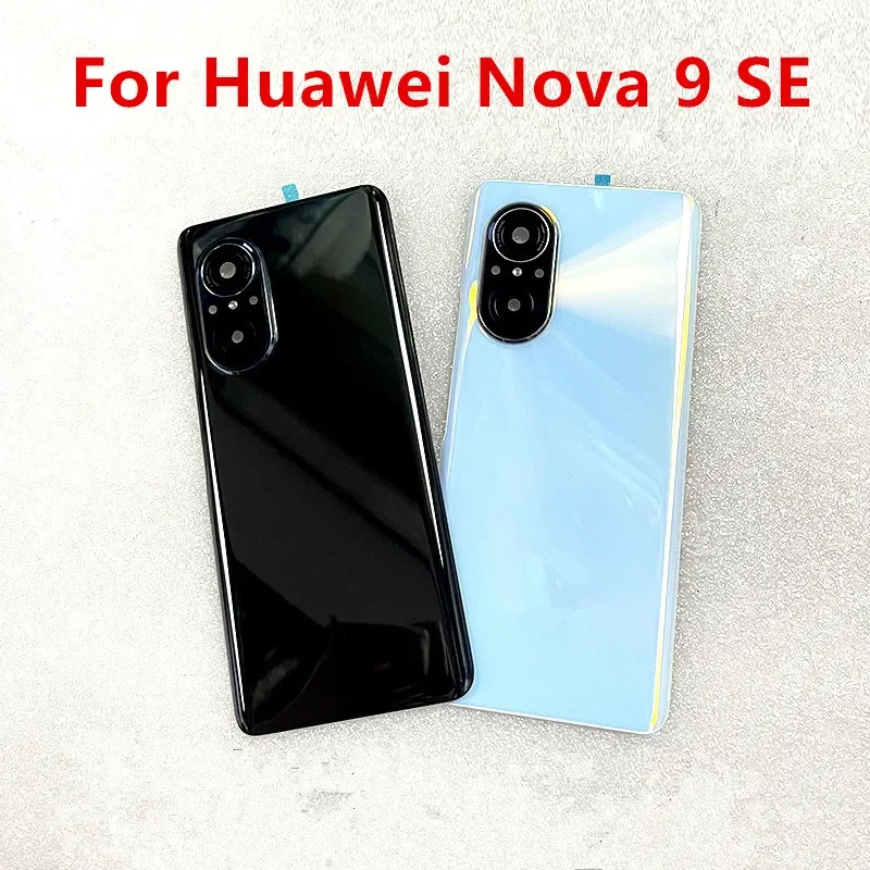 화웨이 노바 9 SE용 Nova9SE 9SE 배터리 백 커버, 후면 하우징 유리 케이스 교체, 휴대폰 수리 부품 + 카메라 렌즈
