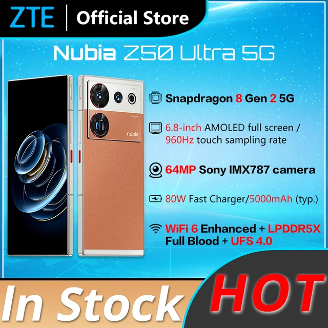 Nubia Z50 Ultra Mobilephone 6.8 Inch 144hz Amoled Flexible Display