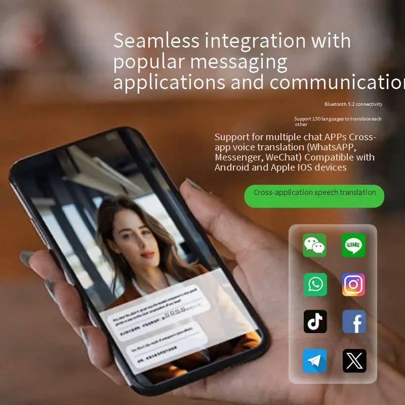 LAIPIC InnAIO intelligent translation machine, supports real-time translation of 150 languages, Panda dual color