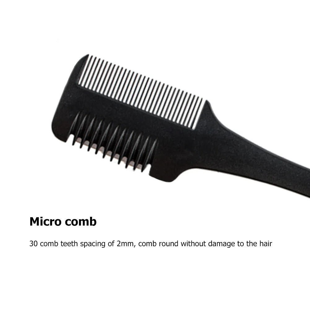 DIY Styling Tools Razor Comb Double Edge Razor Black Handle for Salon Home Hair Cutting Styling for Thin & Thick Hair Trimming