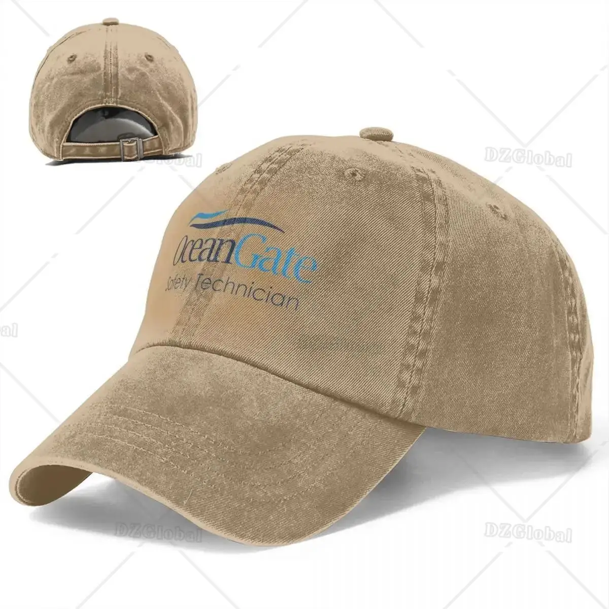 Vintage Ocean Gate Safety Technician Baseball Cap Unisex Style Distressed Washed Headwear Outdoor All Seasons Travel Hats Cap 2