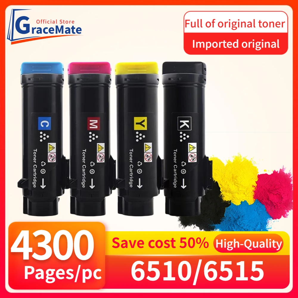 

GraceMate 4 Color Toner Cartridge Compatible for Xerox Phaser 6510 WorkCentre 6515 V N DN DNI Extra High Capacity Europe BR