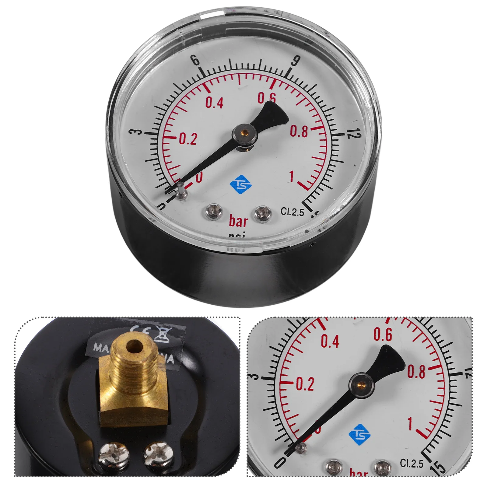 

Высокоточный воздушный компрессор NPT 0-15 Psi 0-1 бар Y50, черный манометр высокой прочности