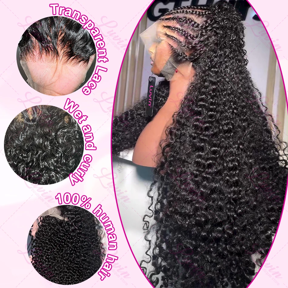 30 40 Inch Curly 13x6 13x4 HD Lace Fronr Human Hair Wigs Loose Deep Wave Frontat  250% 5x5 Glueless Closure Wig For Women 2