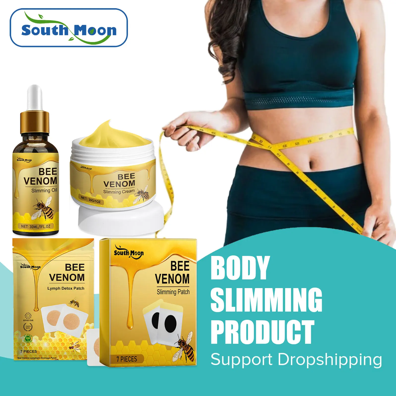 Bee Venom Slimming Essential Oil Belly Slim Cream Fat Burning Anti Cellulite Loss Weight Tightening Body Fat Reducing Product