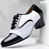 Modern Dance Shoes For Men Soft Performance Leather Breathable Social Latin Dance Square Formal Dress Jazz Dance Shoes Sneakers 4
