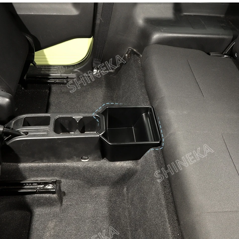 SHINEKA Car Rear Center Storage Box Organizer For Suzuki Jimny 2019 2020 2021 2022 2023 Up Interior Accessories Stowing Tidying
