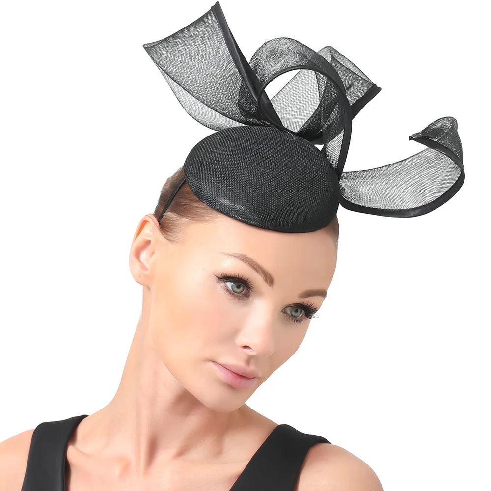 

Elegant Ladies Imitation Sinamay Charming Hot pink Fascinators Hats Hair Accessories Hairclips Fashion Red Kentucky Headpieces