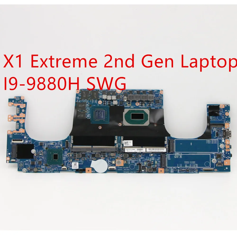 Scheda Madre Per Lenovo Thinkpad X1 Extreme 2Nd Gen Laptop Mainboard I9-9880H Gtx 1650 02 Hm965 5B21C67052