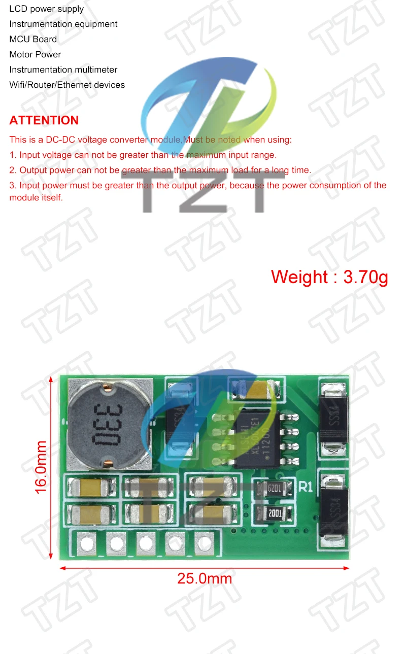 TZT 1/3PCS DD1718PA +- 5V 6V 9V 12V 15V 24V Positive & Negative Dual Ausgang Netzteil DC DC Step-up Boost Converter Modul – Detail 3