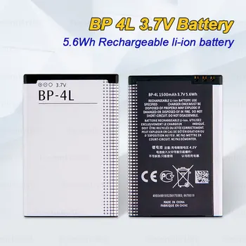 Batteria BP4L da 1500mAh per Telefoni Nokia E71 E52 E63 E61i N810 6650F N97 E95 E72 E55 E90 6760s, Cella Ricaricabile