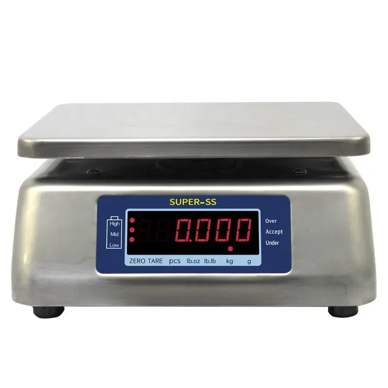 새로운 전자식 IP68 방수 생선 저울 초강력 스테인리스 스틸 디지털 방수 계량 저울 3kg 6kg 15kg 30kg