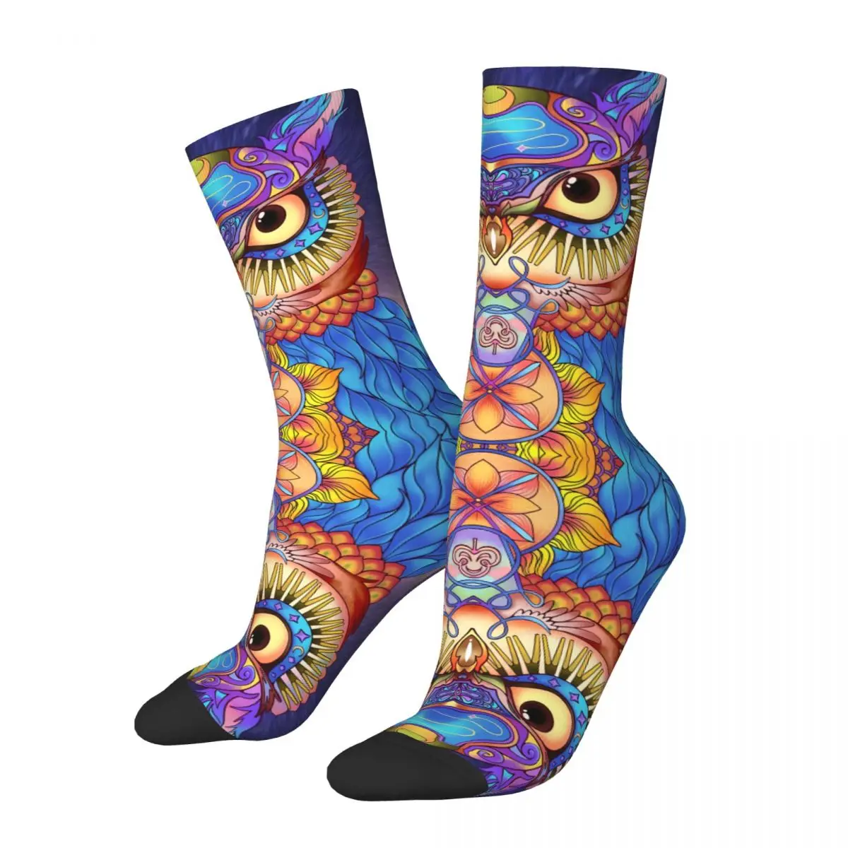 

Funny Men's Socks Funny Vintage Owl Animal Hip Hop Crazy Crew Sock Gift Pattern Printed