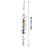 Rotating Crystal Gazing Spiral Tail Ball Pendant Wind Spinner Tails Hanging Decorative for Spinners Chime Outdoor Garden & Yard 5