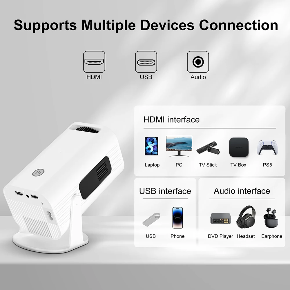 Portable projector Salange P330 Small Lens Android 11 Projector