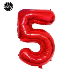 Large 32 - Inch Multicolor Number 9 Balloon - As picture shows (Cream)