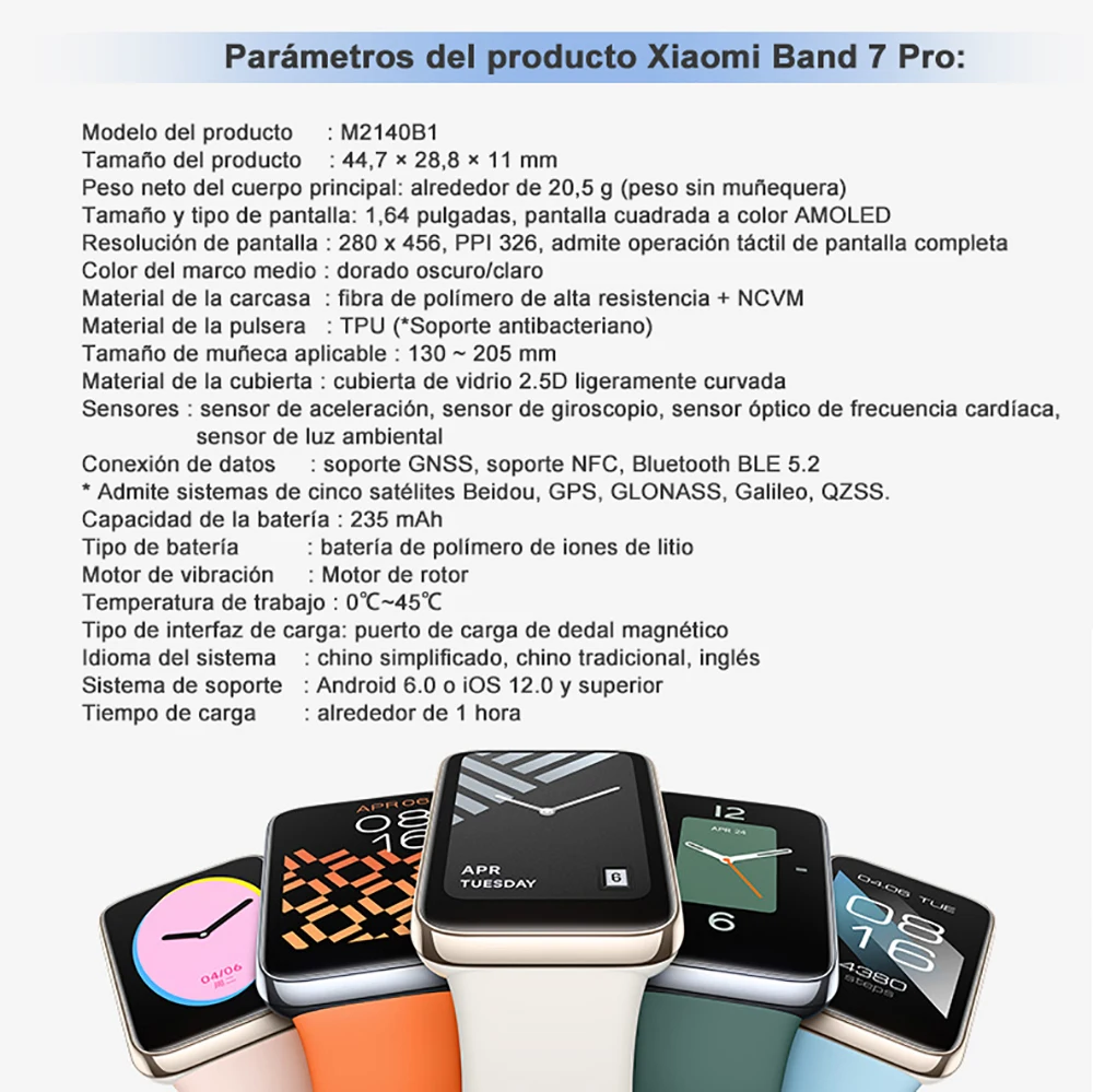 €29-€3 código: VTES03]Xiaomi-pulsera inteligente Mi Band 7 Pro