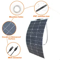 Kit de panneaux solaires portables et flexibles, chargeur de batterie 12V, extérieur, maison, montres, bateau, 100W, 200W, 300W, 400W, 500W, 600W 3