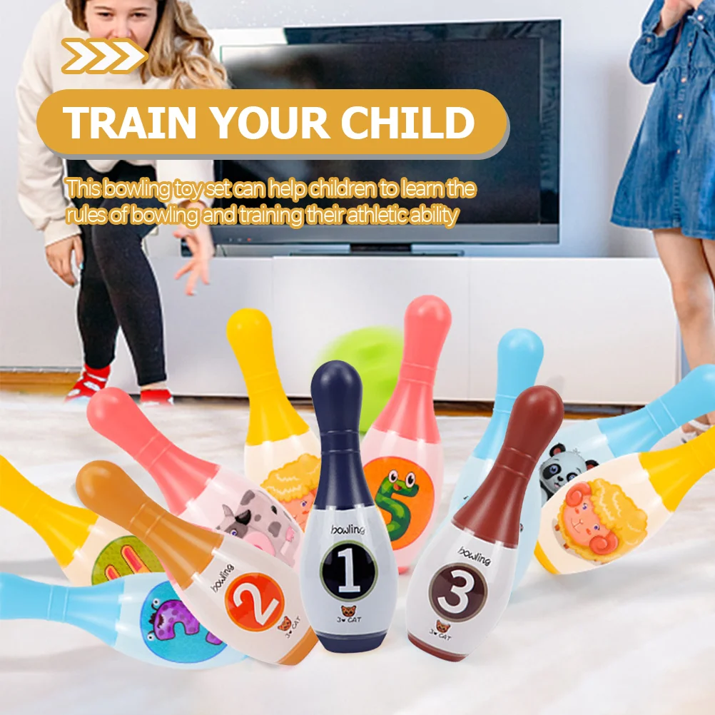 Children Bowling Toy Kids Bowling Pin Bowling Ball Set Outdoor Indoor Sports Games Toy Parent-Child Interactive Toy