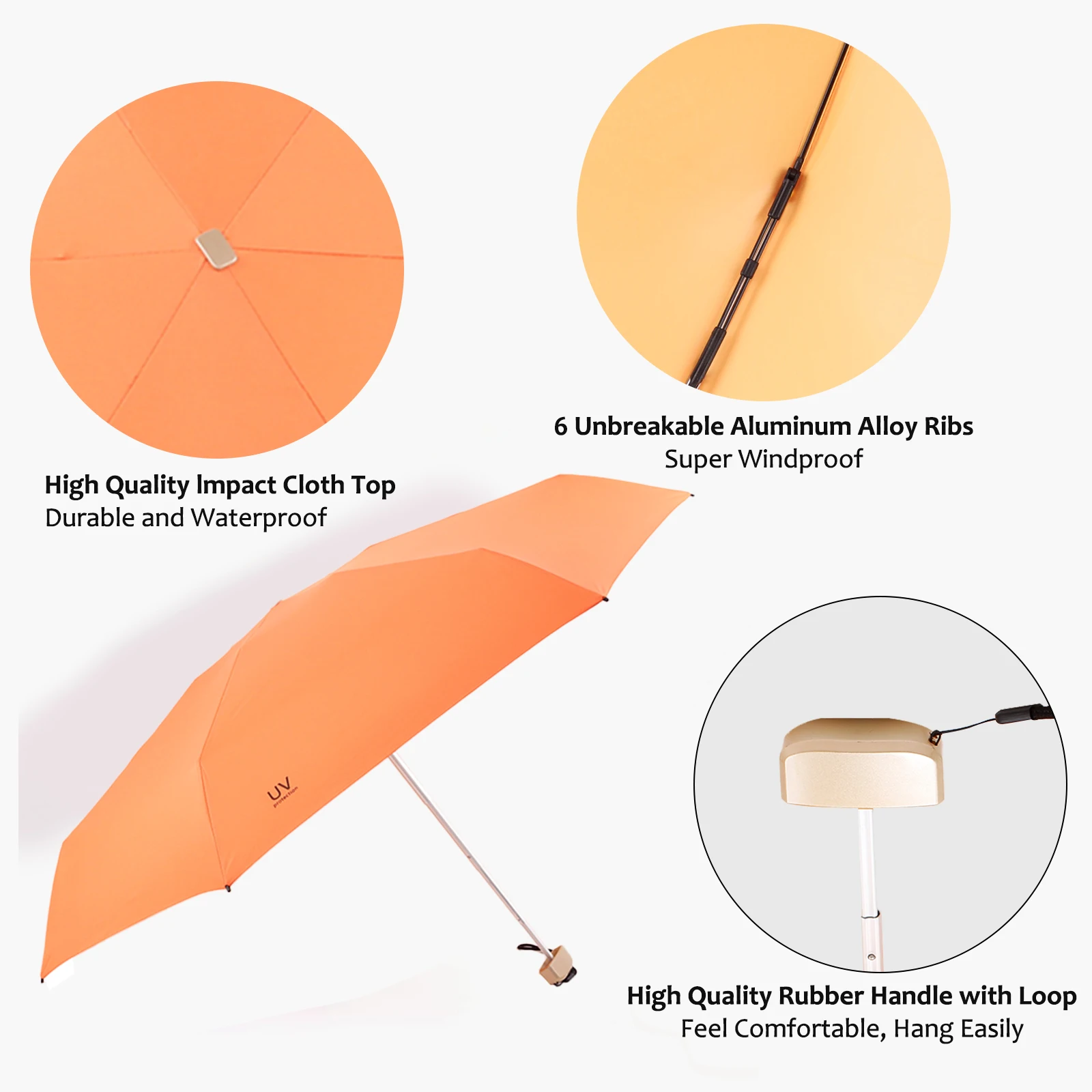 Small Compact UV Umbrella Sun Protection Umbrella, Mini Micro Lightweight Travel Parasol Design for Women