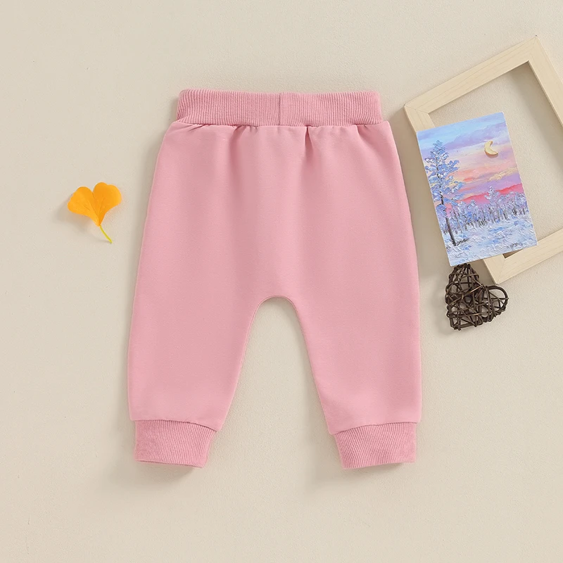 0-3Y Baby Girls' Pants Elastic Waist Spring Fall