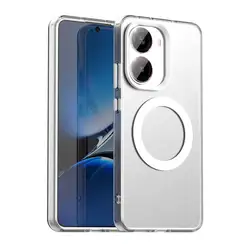 Translucent Candy Color Phone Case with Magnetic Wireless Charging Capability for Xiaomi Poco X7 Pro (White)