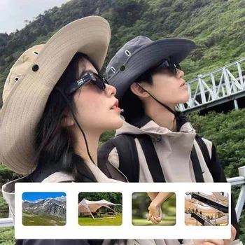 Outdoor Hiking Fisherman Hat Adjustable To Wear Wide Brimmed Design Sun Protection UV Protection Sun Hat For Beach Fishing Camp 1