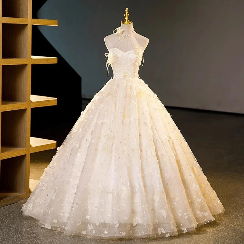 

Ashley Alsa Real Picture Princess Girl Quinceanera Dress 16 High Neck Floral Prom Occasion Gown Vestido De Noiva Robe De Mariee