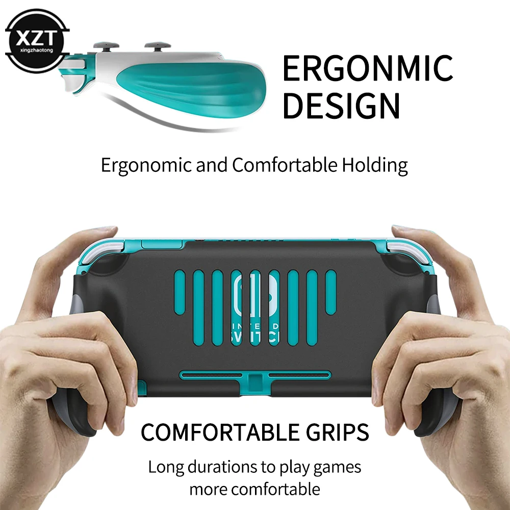 Nintendo Switch Lite Grip Shock Proof Protection Cover Shell Ergonomic Handle Grip Console Cover Bracket Shell Game Accessaries