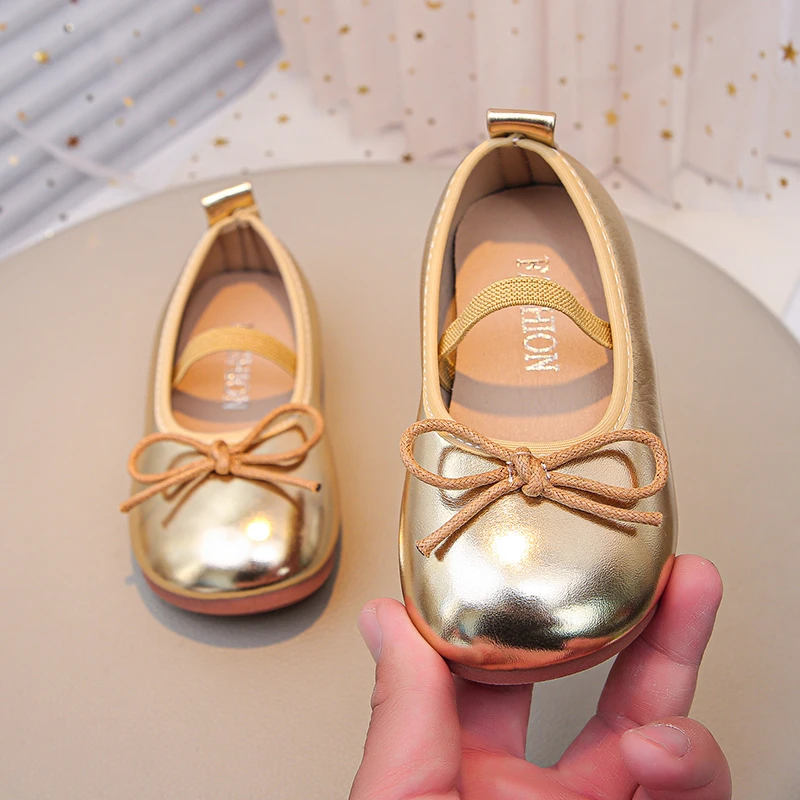 Girls PU Leather Non Slip Summer Ballet Flats