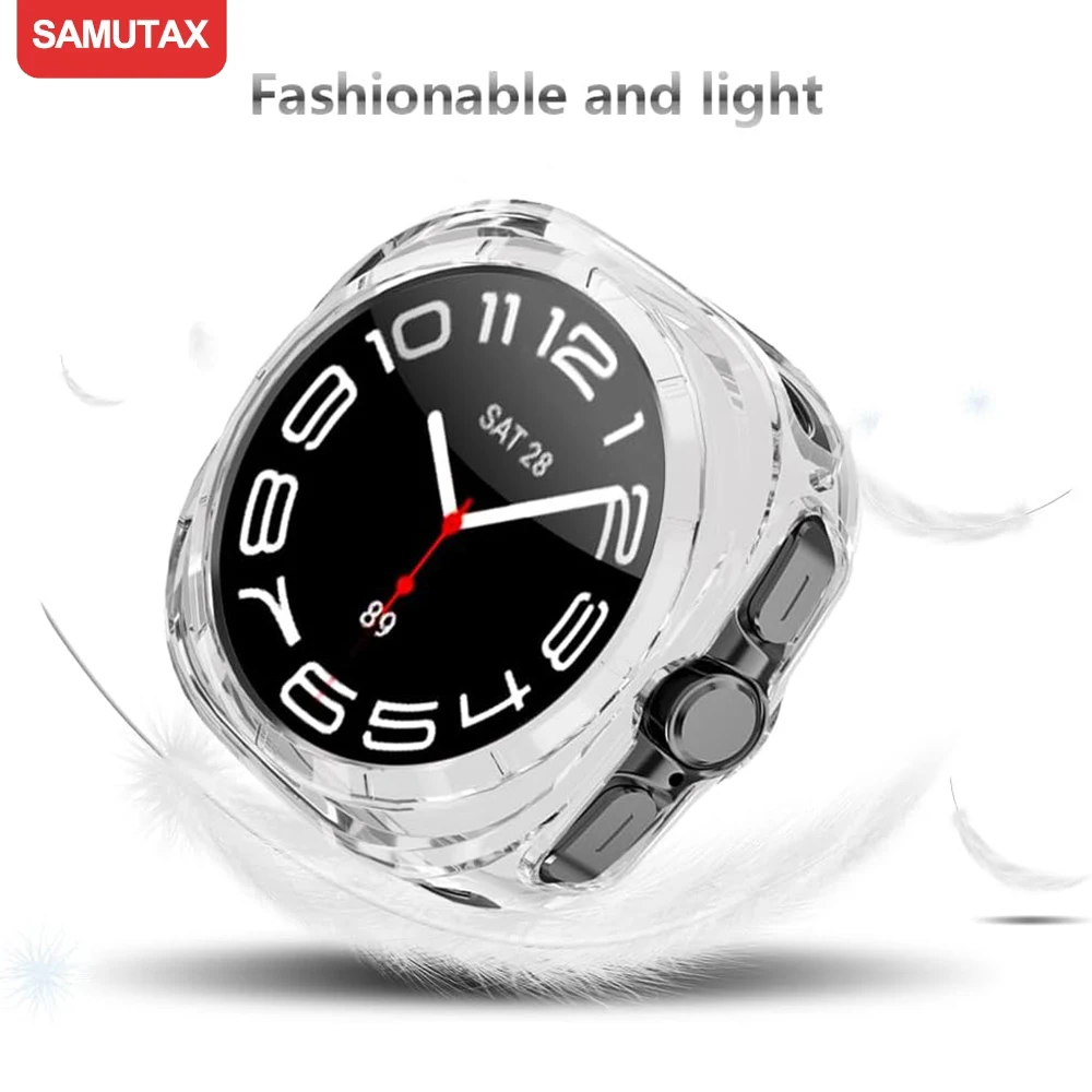 Full Case for Samsung Galaxy Watch 7 Ultra 47MM TPU Hollow Bumper Shell Frame Protector Case for Galaxy Watch 7 Accessorie