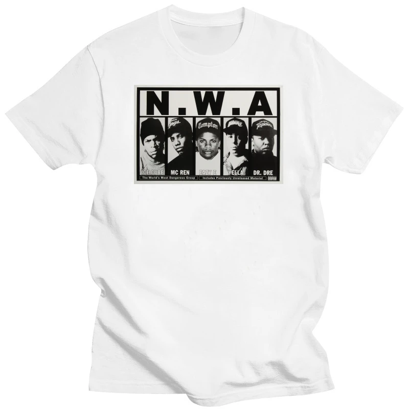 N.W.A. T-Shirt Da Uomo Hip Hop Rap Nwa Dr. Dre Eazy E Dj Yella Mc Ren Nuovo S-5Xl