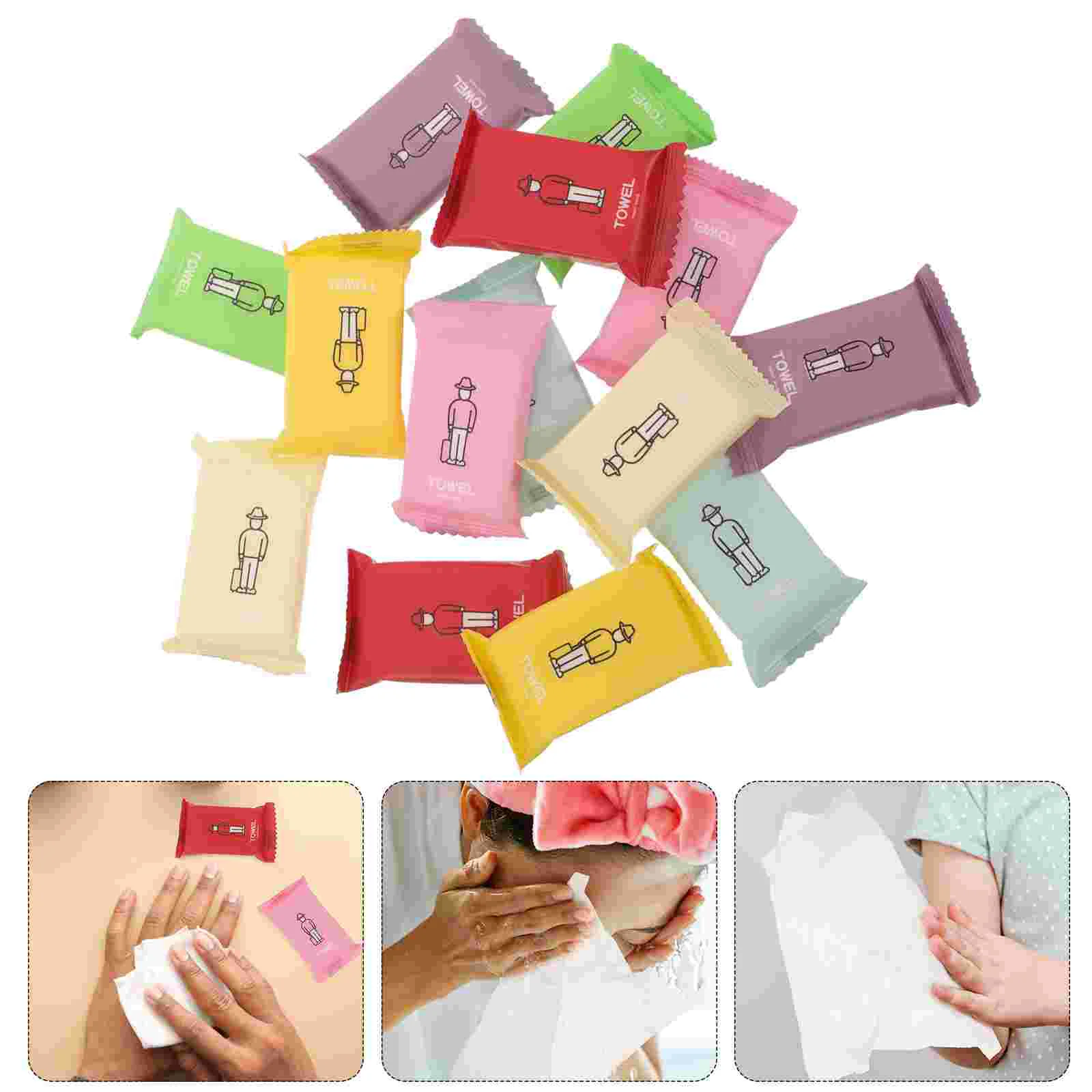 

14 Pcs Compression Compressed Face Towel Travel Pure Cotton Disposable Towels for