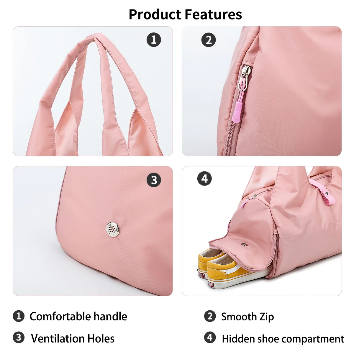 Short-Distance Travel Bag, Men's Large Capacity Sports and Fitness Bag, Tote Lightweight Portable Luggage Bag, Business Trip Cos