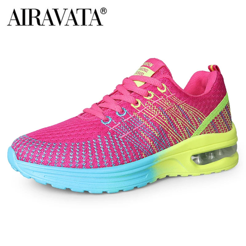 Women Sneakers Sports Tennis Shoes Cushion Running Shoes Lace Up Breathable Leisure Outdoor